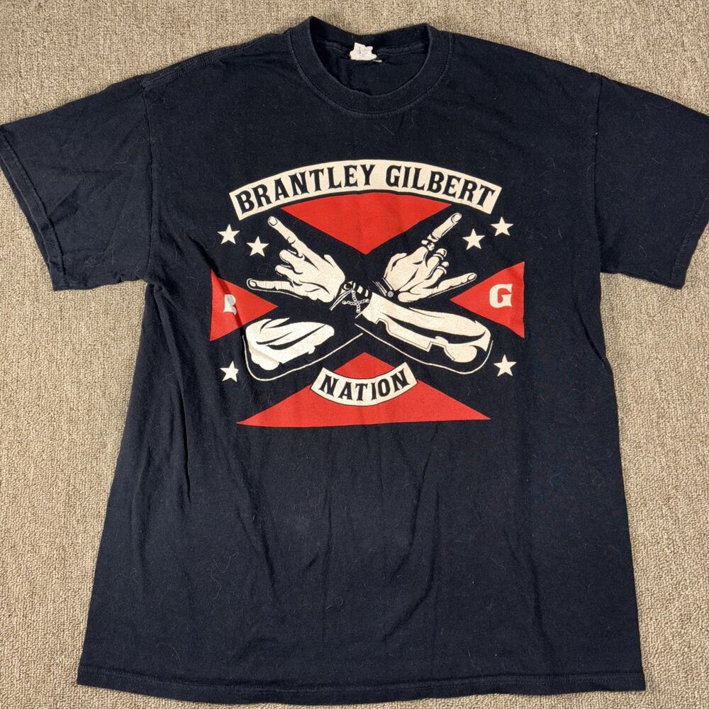 Brantley Gilbert Tour Shirt Medium Black 18x26